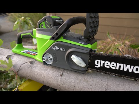 Greenworks 40V Cordless Chainsaw Demo and Review