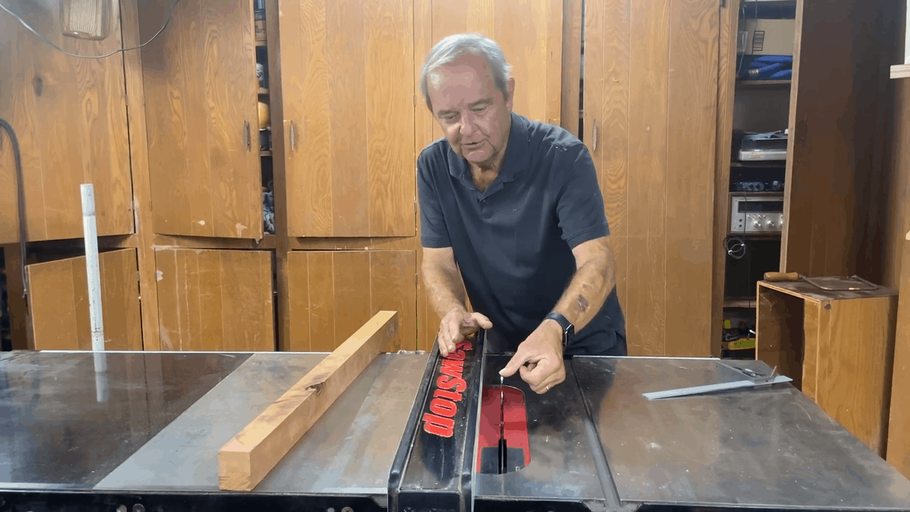 Man checking if the blades are clean